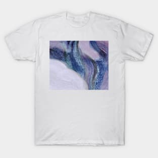Abstract Oil Painting Very Peri Blue Purple 1c4 T-Shirt